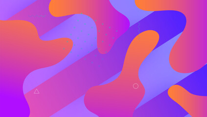 Fluid Poster. Graphic Paper. Neon Concept. Pink Vibrant Banner. Art Geometric Background. Rainbow Cover. Tech Landing Page. Spectrum Composition. Magenta Fluid Poster