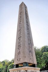 Istanbul, Turkey - July 22,2023: The park built amongst the remains and obelisks of the ancient...