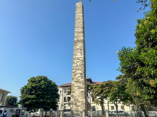 Istanbul, Turkey - July 22,2023: The park built amongst the remains and obelisks of the ancient Hippodrome in Istanbul
