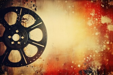 Obraz premium A beautiful vintage filmstrip background.