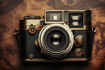 A vintage photography and  camera background.