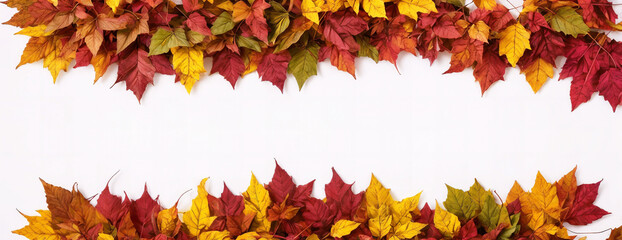 Beautiful autumn leaves and presents