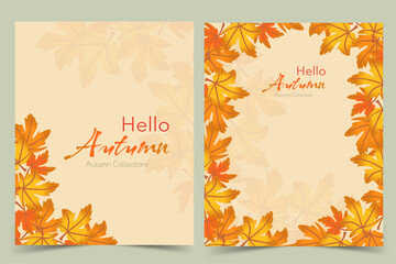 Greeting cards collection for fall season celebration