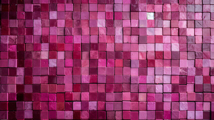 Fuchsia mosaic square tile pattern, tiled background