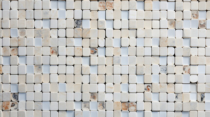 Cream mosaic square tile pattern, tiled background 