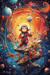 Monkey in the space