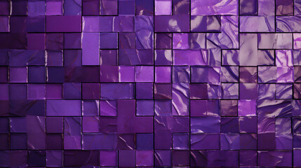 Purple mosaic square tile pattern, tiled background 