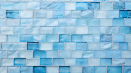 Sky blue bricks tile pattern, tiled background 