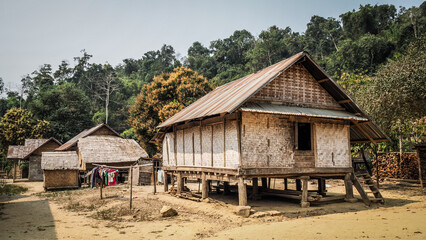 Fototapeta na wymiar The countryside view around Nong Khiaw in Northern Laos