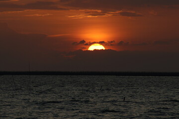 sunset on the sea