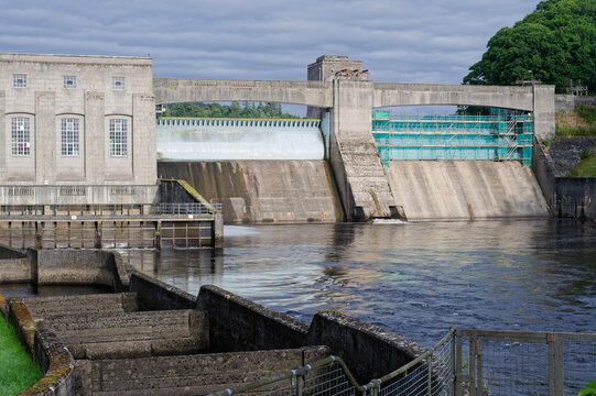 Salmon Ladder at the Pitlochry Dam and Hydro Electric Power Station on The River Tummel