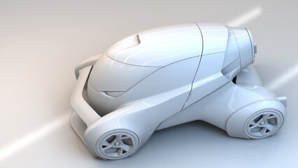 fantasy concept car design, Sci-fi future transport, non AI 3d illustration