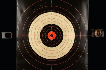 A shooting target with rings.