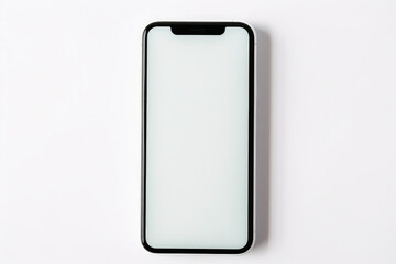 A smartphone with an empty screen.