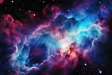 Selbstklebende Fototapeten Colorful space nebula forming stars in the universe. © Michael