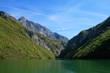 Fototapeta premium Albanian Alps, Lake Fierza