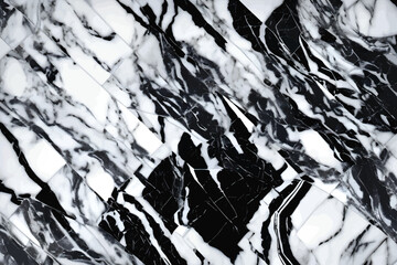 Black and white vector marble texture for tile wallpaper, luxurious background.