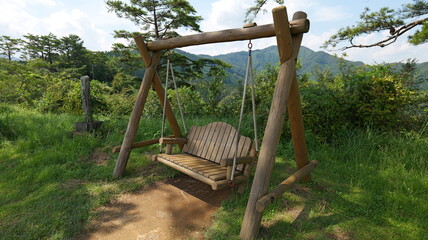 宮崎県高千穂町国見ケ丘のブランコ