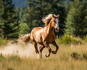 A Side View of a Cat in Playful Motion Across a Field of Nature - Embracing the Joys of Outdoor Adventure