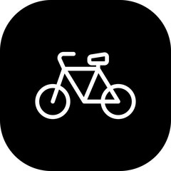 Bicycle ecology icon with black filled line outline style. bicycle, vector, icon, bike, symbol, transport, transportation. Vector Illustration