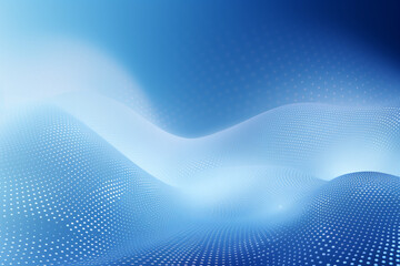Abstract blue digital technology background of dots and lines. Concept for neural network, communication, data stream, cyber data flow,  supercomputer, cloud computing. Generative AI illustration