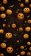 Halloween backgrounds. Illustrated backgrounds for Halloween with pumpkins, bats, cobwebs and scary landscapes.