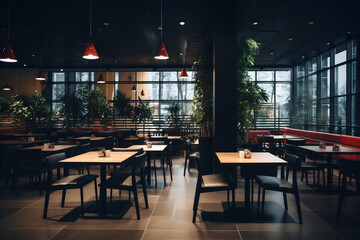 Interior of a modern urban restaurant