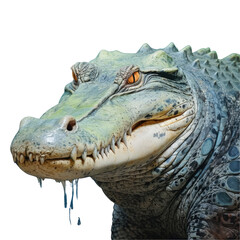 Obraz premium Crocodiles are large aquatic reptiles found in various tropical regions worldwide transparent background