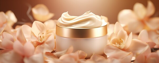 beauty cream, natural cosmetic with copy space