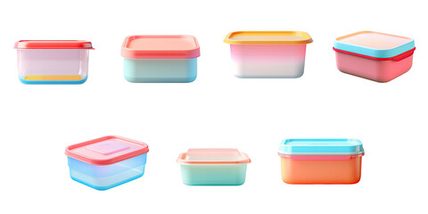 Png Set transparent background with clipping path showing plastic food container