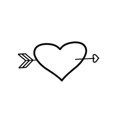 Heart with Arrow Vector Icon 