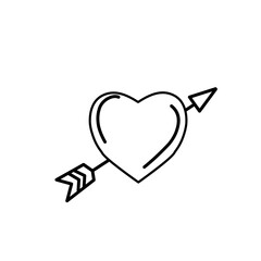 Heart with Arrow Vector Icon 