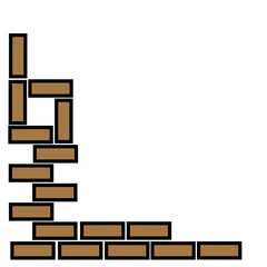 Brick Wall Corner Border 