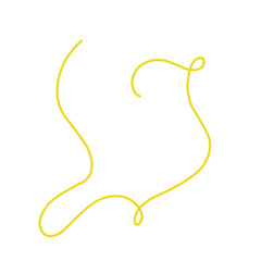 Yellow Long Thread Vector Illustration 