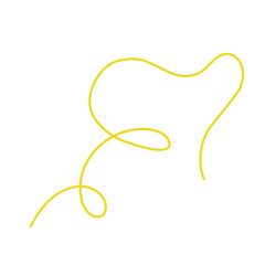 Yellow Long Thread Vector Illustration 