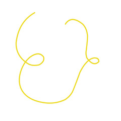 Yellow Long Thread Vector Illustration 