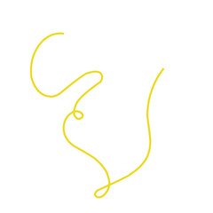 Yellow Long Thread Vector Illustration 