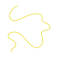 Yellow Long Thread Vector Illustration 