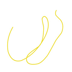 Yellow Long Thread Vector Illustration 