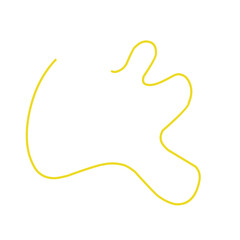 Yellow Long Thread Vector Illustration 