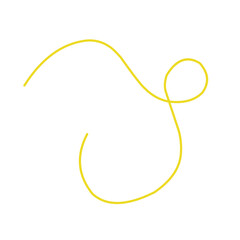 Yellow Long Thread Vector Illustration 