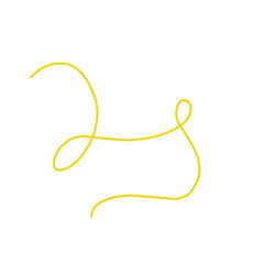 Yellow Long Thread Vector Illustration 