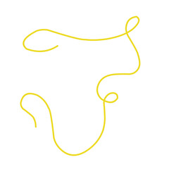 Yellow Long Thread Vector Illustration 