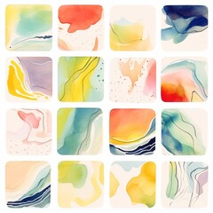 bright colors, waves of color, water waves of bright shades,Abstract Watercolor and Oil painting and acrylic, Abstract color blobs, Minimalism, splashes of color, shapes, waves and lines, circles dots