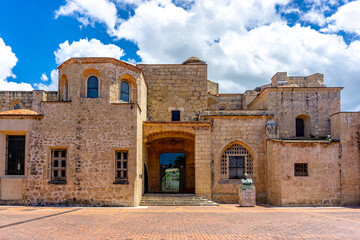 Fototapeta premium The Cathedral of Santa María la Menor in the Colonial City of Santo Domingo is dedicated to St. Mary of the Incarnation. It is the first and oldest cathedral in the Americas, built in 1504 - 1550.