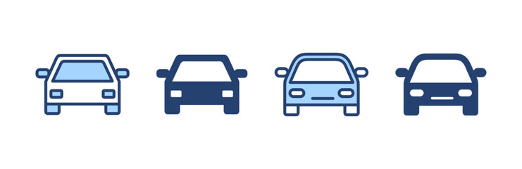 Car icon vector. car sign and symbol. small sedan