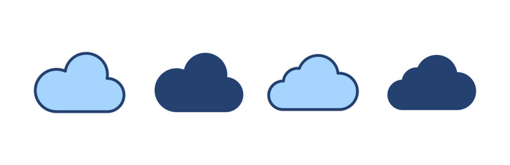 Cloud icon vector. cloud sign and symbol