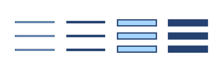 Menu icon vector. web menu sign and symbol. hamburger menu symbol