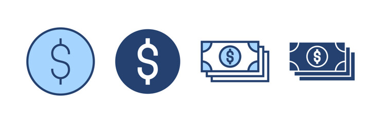 Money icon vector. Money sign and symbol