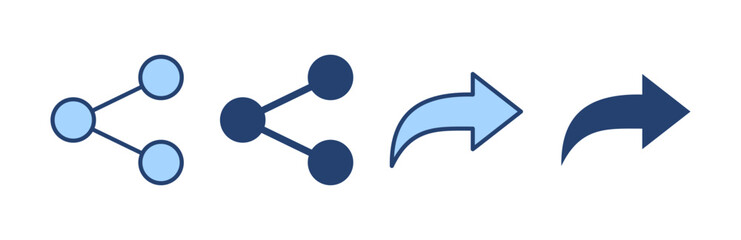 Share icon vector. Sharing sign and symbol